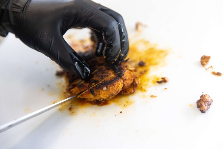 High-protein chicken cut and prepped.