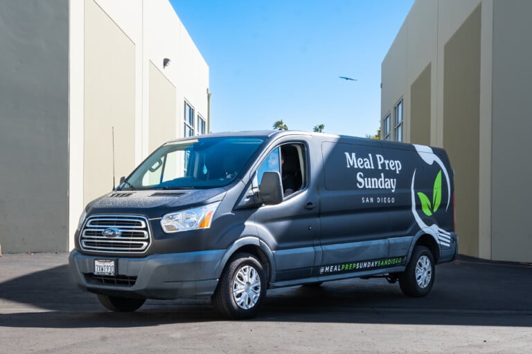 Meal Prep Sunday delivery van used for fresh food delivery
