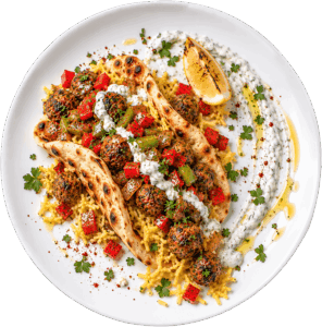 Beef Kofta Naan Wrap