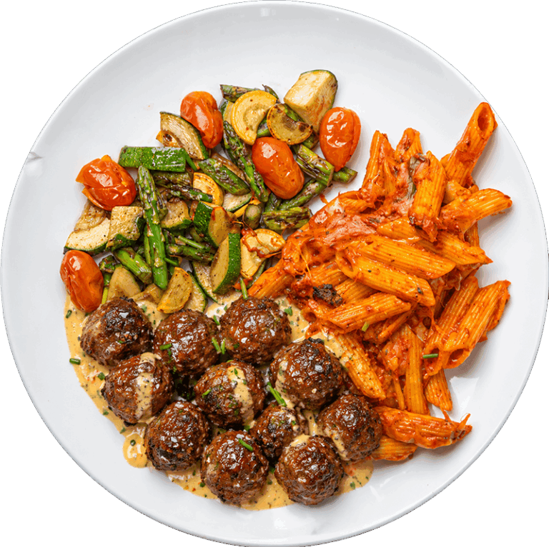BBQ Pasta and Meatball