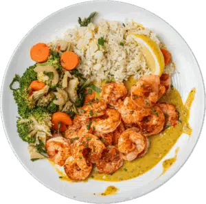 Yellow Thai Basil Shrimp