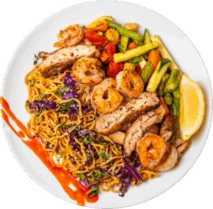 Jerk Chicken Pineapple Chow Mein