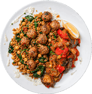 Greek Chicken & Turkey Meatball Plate