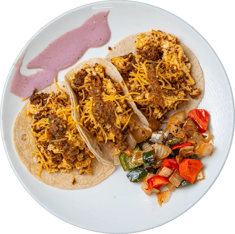 Chorizo and Egg Breakfast Taco