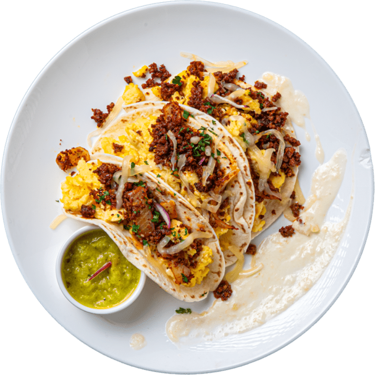 Chicken Chorizo and Egg Taco