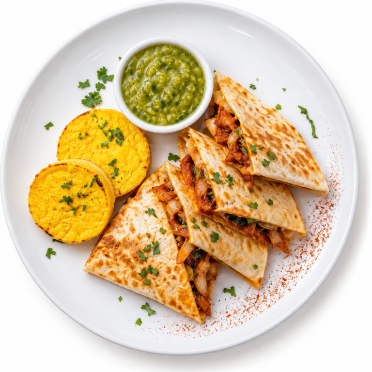 Pork Al Pastor Breakfast Quesadilla
