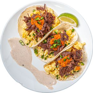 Ranchero Beef and Egg Taco
