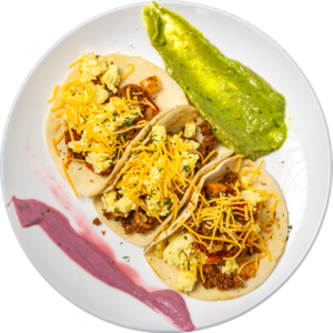 Sausage and Egg and Cheese Breakfast Taco