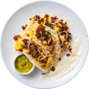 Chile Colorado and Egg Taco