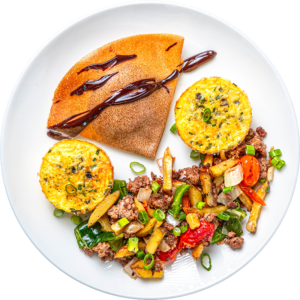 Peanut Butter Chocolate Protein Crepe