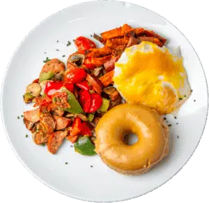 Protein Banana Oat Donut with Peanut Butter