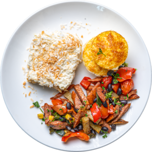 Peach Frosting Protein Baked Breakfast Oat Cake