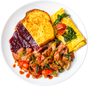 Peanut Butter Mix Berries Stuffed French Toast