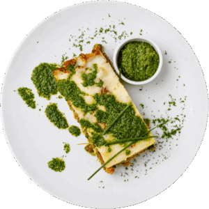 Pesto Tuscan Sausage Breakfast Bake