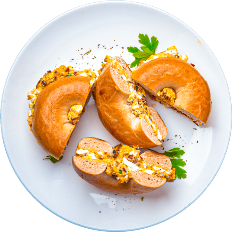 Chorizo Egg and Monterey Jack Bagel