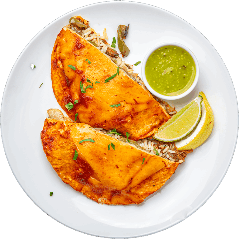 Cheesy Birria Beef and Cilantro Rice Quesadilla