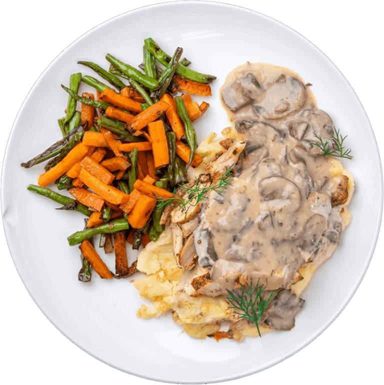 Chicken Marsala over Mashed Potato