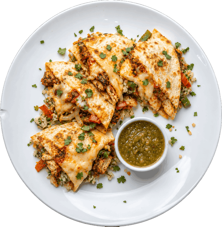 Cheesy Birria Beef and Cilantro Rice Quesadilla