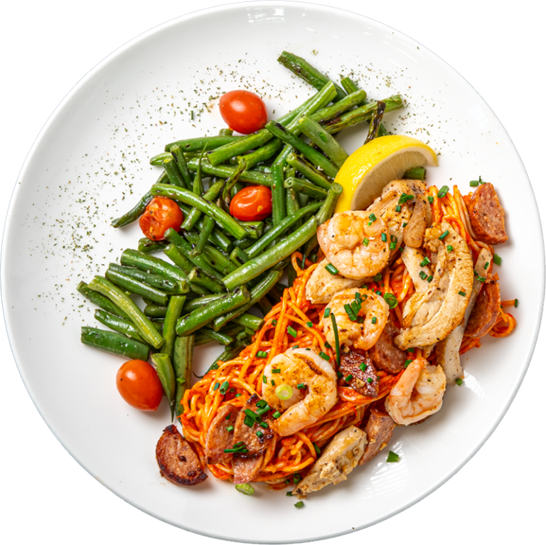 Shrimp Fideua with Chicken and Sausage