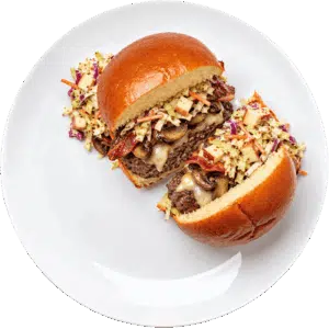 Bacon Mushroom Cheddar Burger
