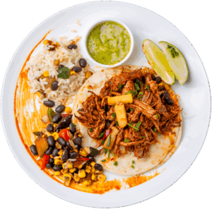 Chicken and Shredded Pork Al Pastor Taco