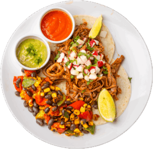 Shredded Beef Taco and Avocado Sauce