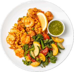 Mexican Chicken and Shrimp and Chorizo Paella