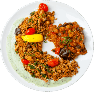 Mediterranean Turkey Meatball Pilaf