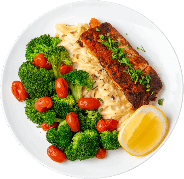 Alfredo Salmon pasta
