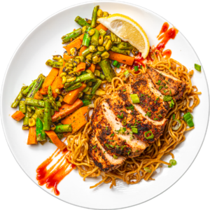 Jerk Chicken Teriyaki Chow Mein