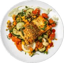 Pan Seared Zhough Salmon