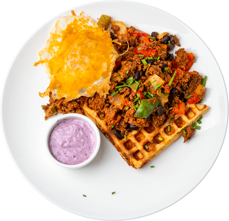 Cheddar Chive Potato Waffles
