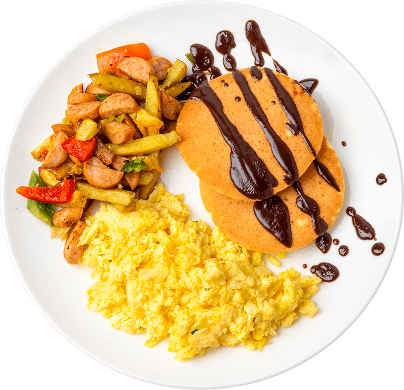 Peanut Butter Chocolate Chip Protein Pancakes