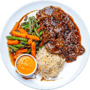 Asian Black Pepper Steak Rice Bowl