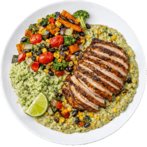 Chicken Roasted Corn and Poblano Sauce