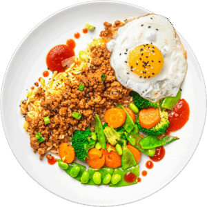 Garlic Sriracha Pork Fried Rice