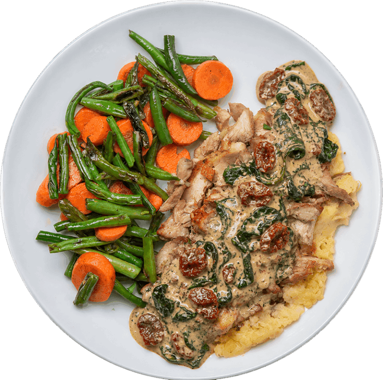 Tuscan Chicken with Mash Potato