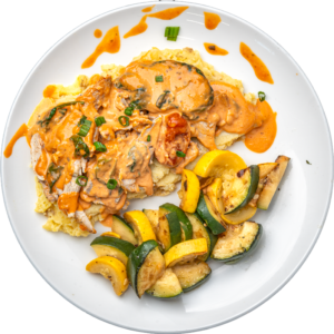 Tuscan Chicken with Mash Potato