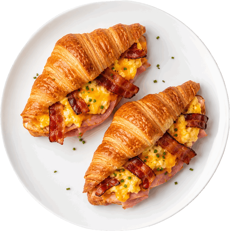 Ham and Bacon Croissant Scramble