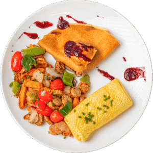 Peanut Butter and Grape Jelly Crepe