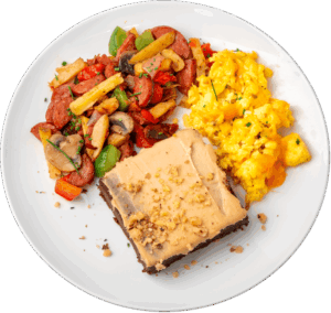 Peanut Butter Topped Protein Brownie