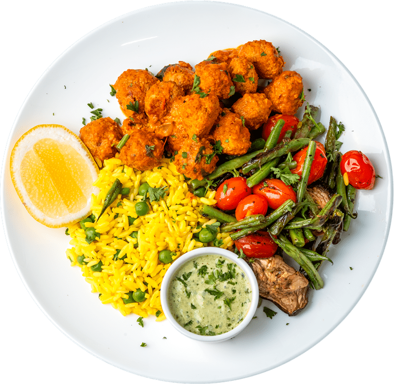 Tropical Jerk Meatball Curry