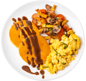 Peanut Butter Chocolate Protein Pancakes