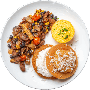 Tropical Pina Colada Protein Pancakes