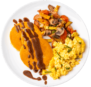 Chocolate Protein Pancake with Peanut Butter