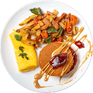 Peanut Butter and Grape Jelly Pancake