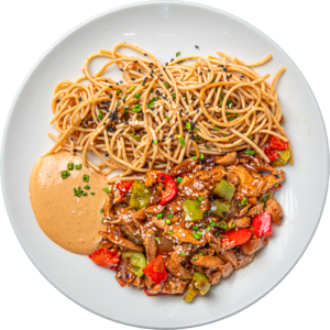 Mapo Pork Eggplant Pasta