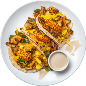 Breakfast Chicken Chorizo Taco