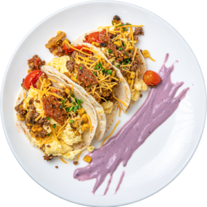 TexMex Ground Beef and Egg Taco
