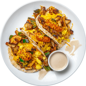 Texas Chicken Fajita Breakfast Tacos